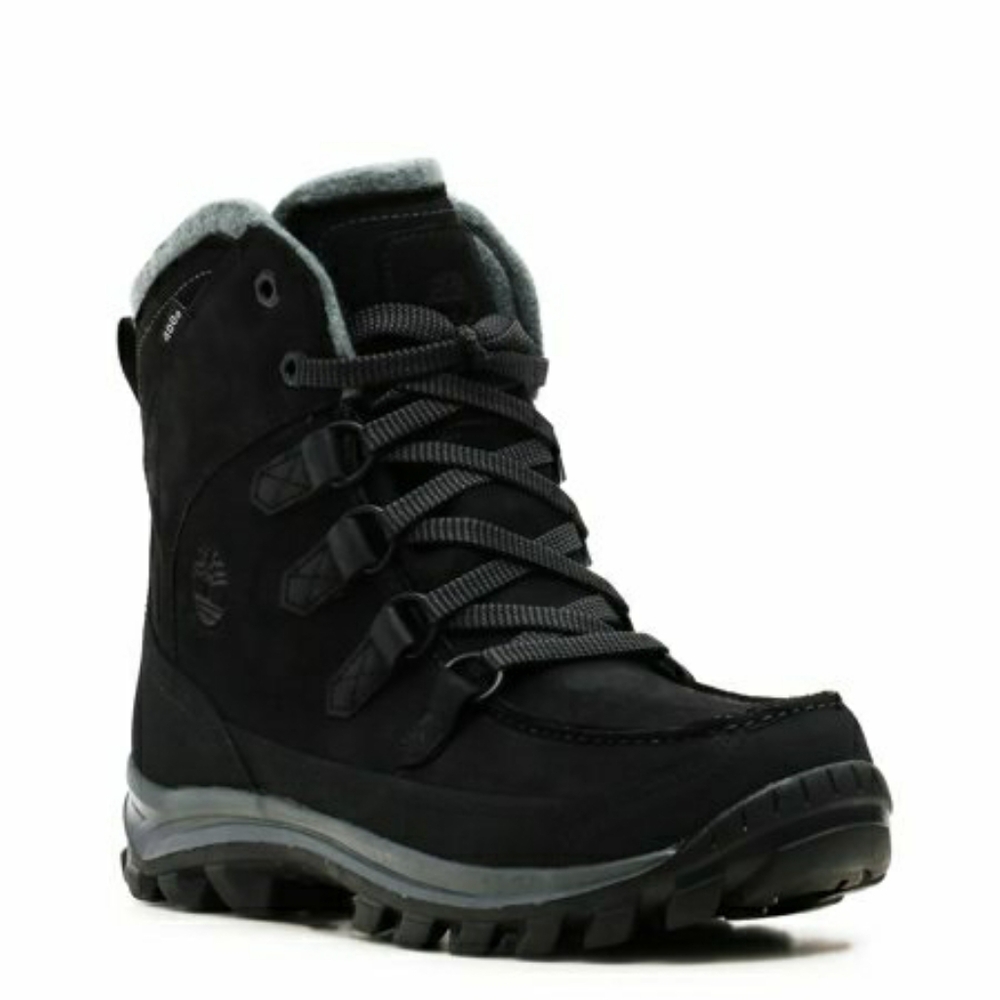 Timberland Chillberg Men's 7 Black Nubuck Leather Waterproof Winter Snow Boots